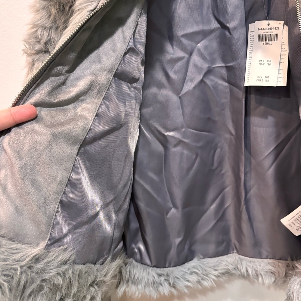 Abercombie & Fitch Faux Fur Zip Up Classic Coat Jacket Women’s Size XS NEW - Picture 6 of 14